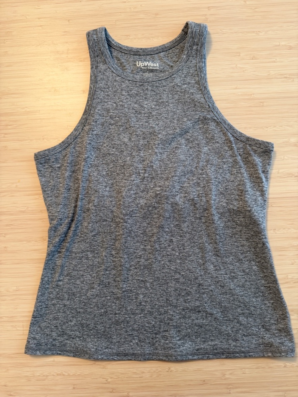 UpWest Women's Heather Gray Racerback Tank - Soft Stretch